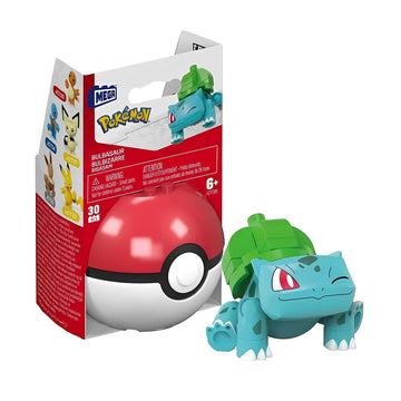 Pokemon Mega Construx Poke Ball 30-Piece Building Set | Bulbasaur