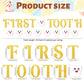 Pre-Strung Tooth Theme Banner Decorations, Gold Glitter Letter Garland with Tooth-Shaped Hanging Decor for Dental Clinic, Oral Health Events