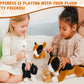 Chirpy Chums Classic Cat Family - 14” Mommy Cat Stuffed Animal with 4 Baby Kittens Inside, Zipper Belly Surprise Plush, Ultra-Soft Mommy & Baby Plush