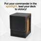 Venssu MTG Deck Box for Commander Display,Card Deck Box Fits 100 Double Sleeved Cards, TCG Card Storage with 2 Dividers and 1 Toploader (Black?Brown)