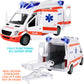 Kiddie Play Ambulance Toy Car with Lights, Sound & Stretcher