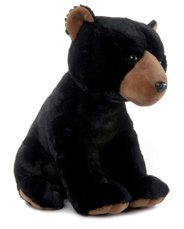 The Petting Zoo Black Bear Stuffed Animal, Gifts for Kids, Wild Onez Zoo Animals, Jumbo Black Bear Plush Toy 20 inches