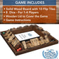 WE Games Shut the Box Board Game - Classic 4 Player Wooden Table Top Dice Game for Family Game Night, Walnut Stained Wood, 14 in., 10 Numbers