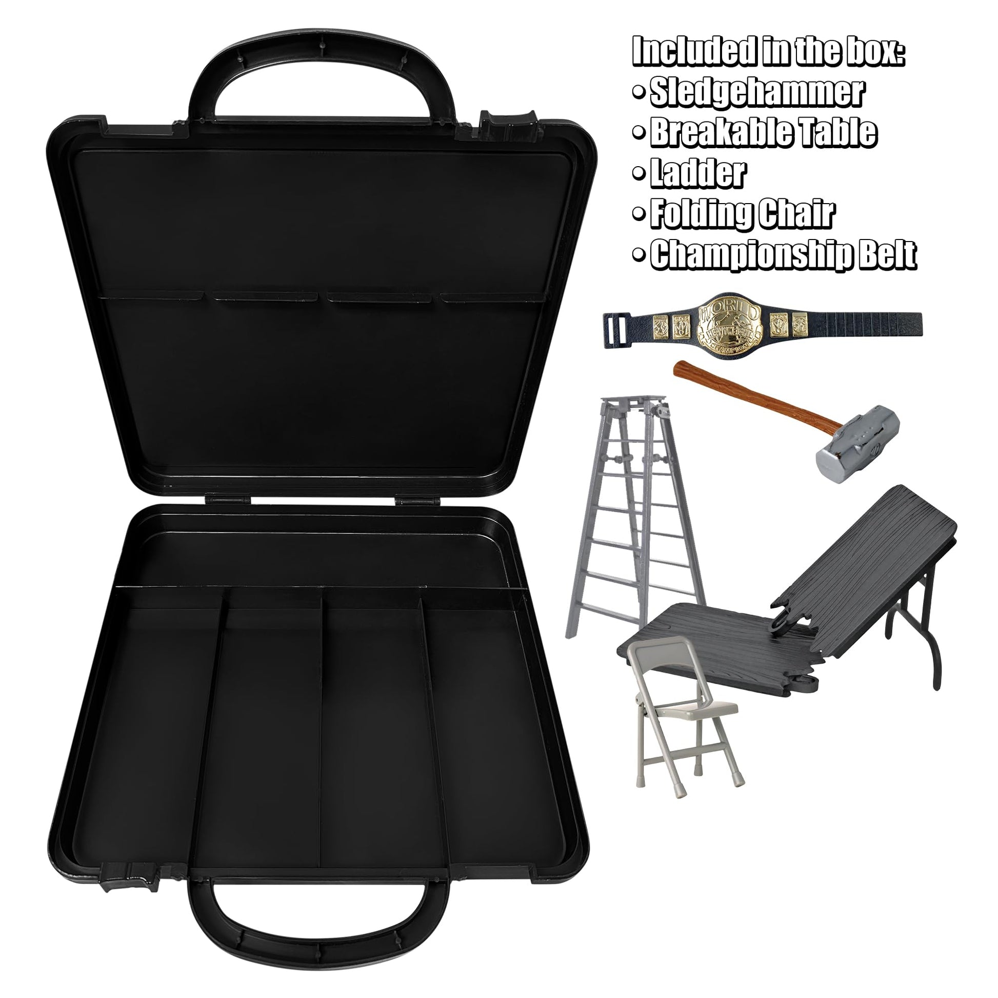 Deluxe Carrying Case With Accessories for Wrestling Action Figures