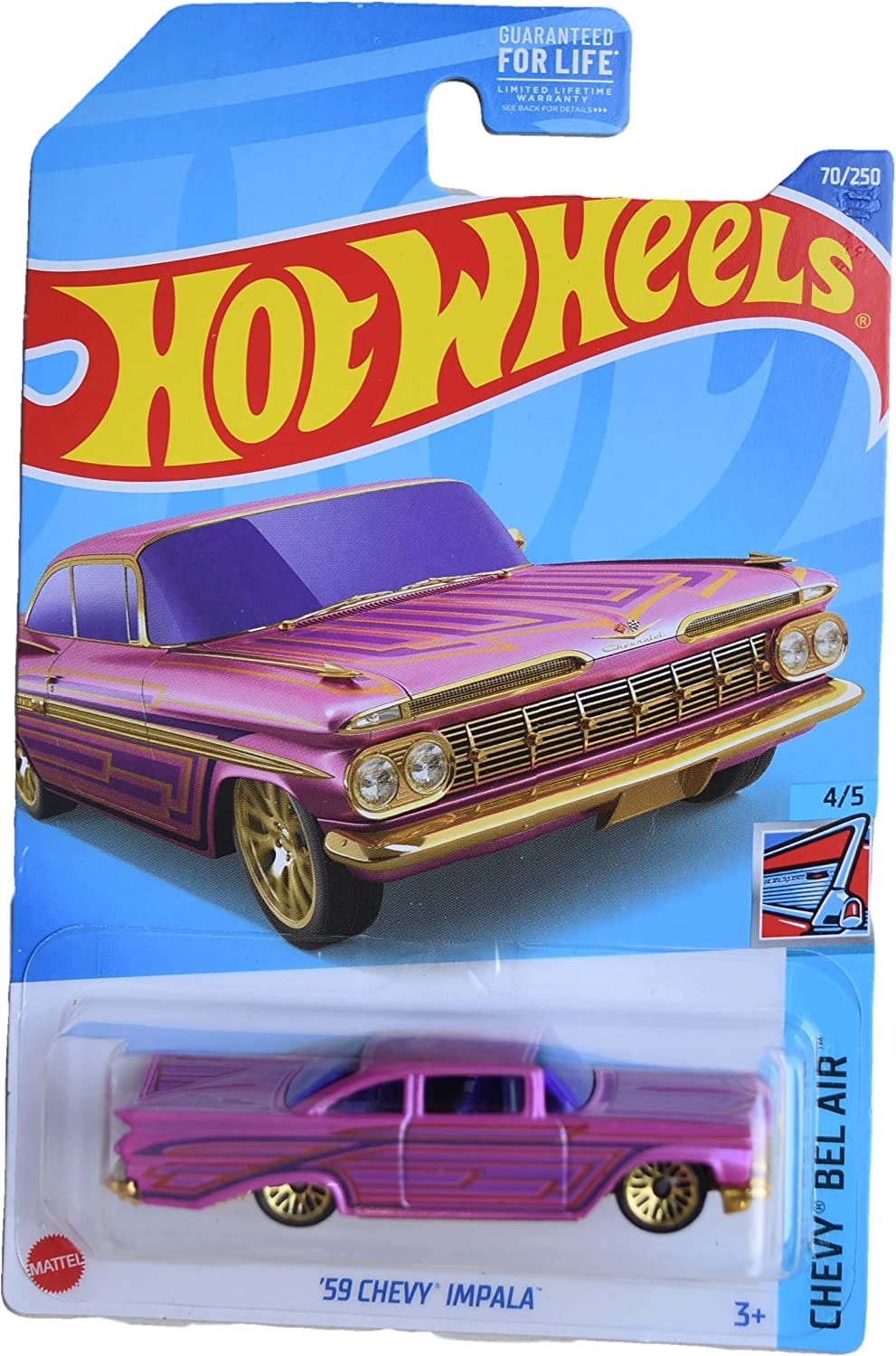 Hot Wheels '59 Chevy Impala, Chevy Bel Air 4/5 - Pink