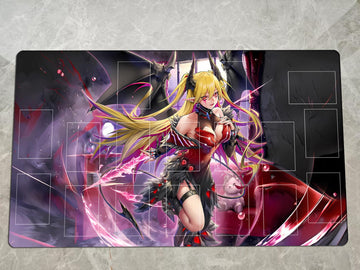 New ZCYWXW Playmats Lacrima The Scarlet Sorrow TCG CCG Trading Card Game Mat with Zones & One Bag(ZC056-C)