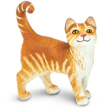 Safari Ltd. Tabby Cat Figurine - Detailed 2" Plastic Model Figure - Fun Educational Play Toy for Boys, Girls & Kids Ages 1+