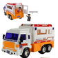 Big-Daddy Meduim Duty Friction Powered 911 Ambulance Toy Truck with Open and Close Back Doors for More Fun Play Time