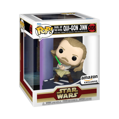 Funko Pop! Deluxe: Star Wars Duel of The Fates - Qui-Gon Jinn, Amazon Exclusive, Figure 3 of 3