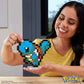 Mega Pokémon Squirtle Construction Set, Articulated Figure, Retro Pixelated Style, 6 inches, Wall or Table Decoration, 367 Pieces, Collectible