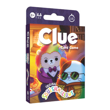 Clue Card Game: Original Squishmallows, Mystery Party Game for Kids & Families, Fun Detective Challenge, Solve Who Took Winston’s Mac n’ Cheese, Ages