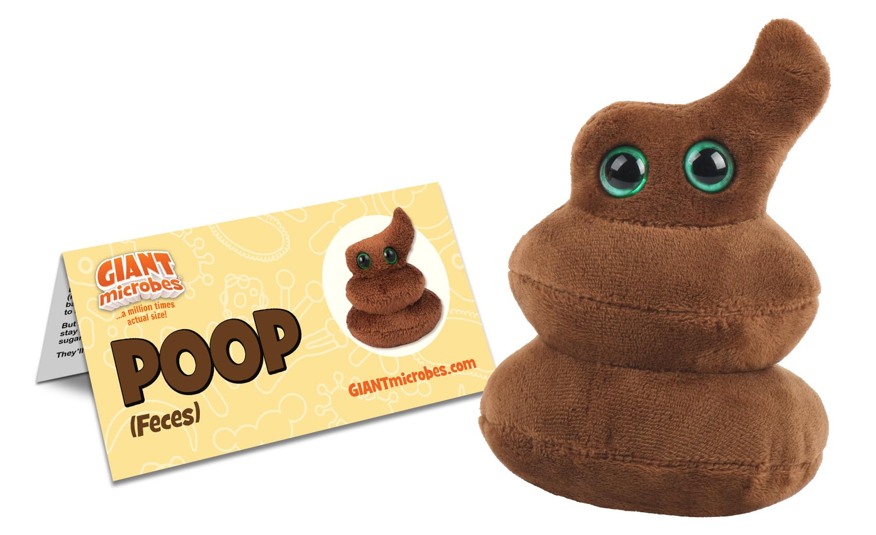 GIANT MICROBES Poop Plush - Learn About Gut Health with This Humorous Plush, Memorable Gag Gift for Gastroenterologists, Family, Friends, Doctors