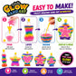 Glow Sand Art Kit, DIY Craft for Girls w/ 5 Necklace Bottles