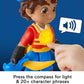 Fisher-Price Preschool Toy Santiago of The Seas Light-Up Talking Santiago, 9-Inch Poseable Pirate Figure for Pretend Play Kids Ages 3+ Years