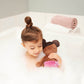 LullaBaby Babi - 14-Inch Bath Doll - Deep Tone & Removable Clothes - Water Toys - Towel & Bath Ducky - 2 Years + - Bath Doll (Deep Tone)