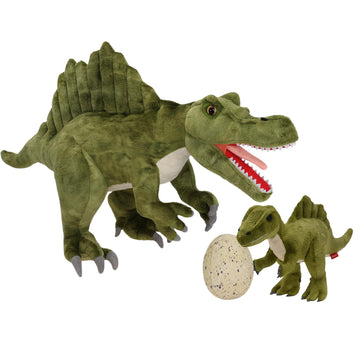 Wilomis 21'' Mommy Dinosaur Stuffed With Baby Egg Plush Toys, Plushies for Kids Christmas Birthday Gift (Spinosaurus Family)