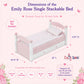 Emily Rose 18" Doll White Stackable Bed w/Storage Drawer & Bedding Set