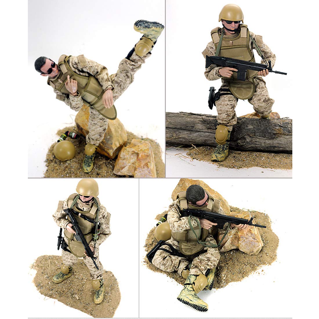 12 Inch Soldier Action Figure Model, 1/6 Realistic Army Military Navy Seal Model Set with Weapons and Accessories for Adults Military Lovers