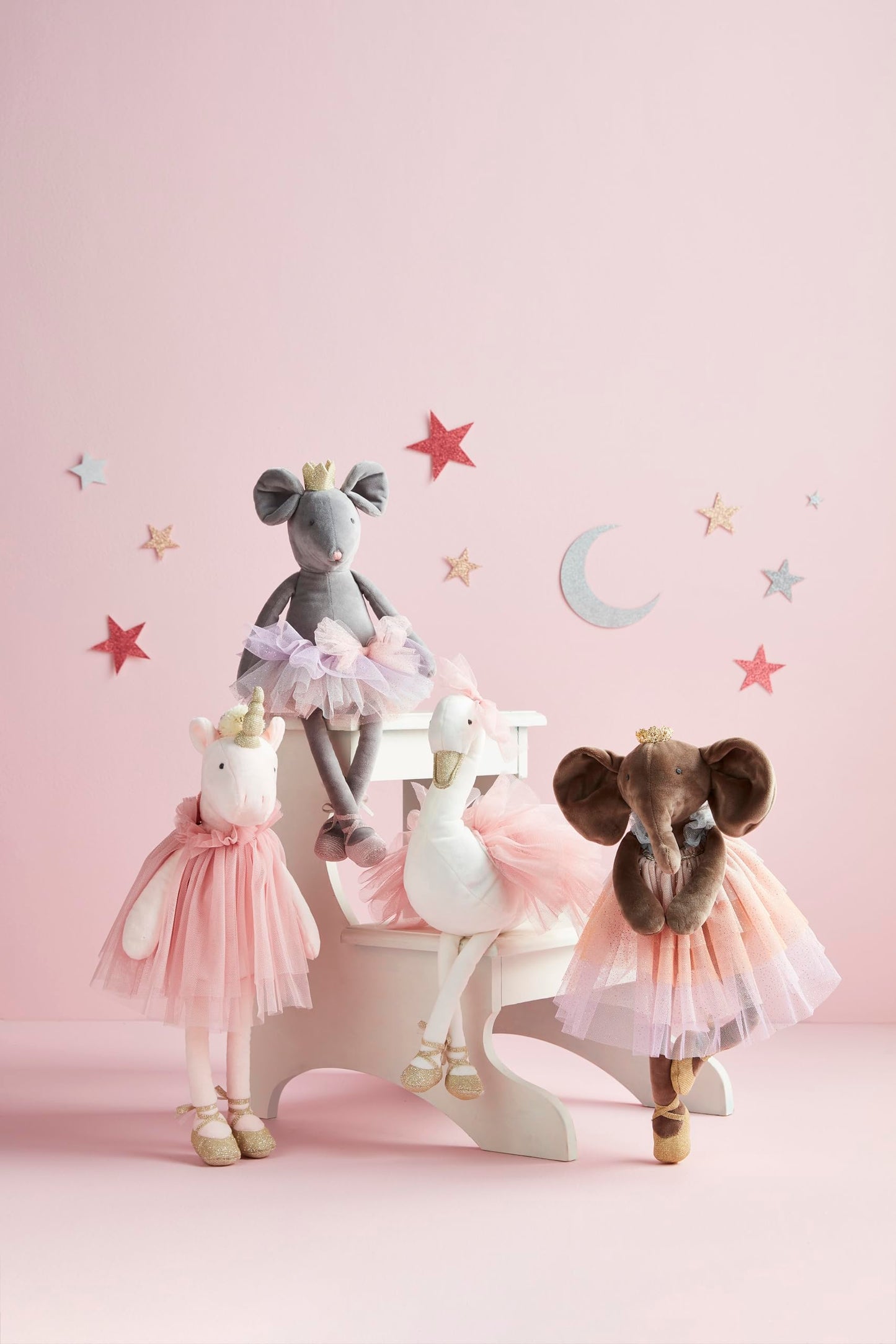 Mud Pie Swan Velvet Princess Plush