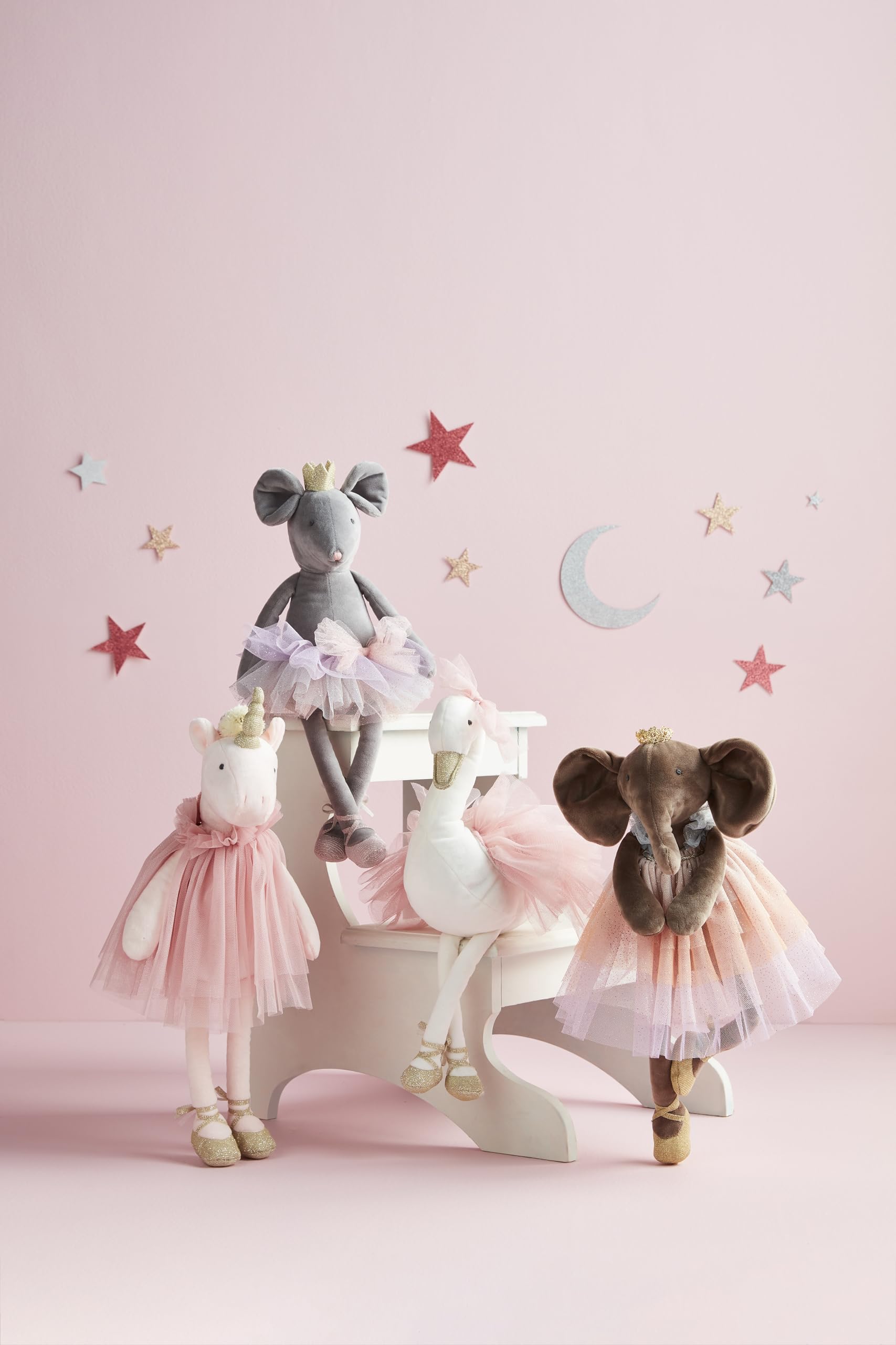 Mud Pie Swan Velvet Princess Plush