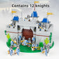 Usoway Medieval Knight Castle Building Blocks Set,Comes with 12 Knights Figures,Compatible with Lego Medieval Town Square Toys,for Adult and Children