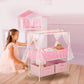Badger Basket Starlights Metal Doll Crib with Canopy, Bedding, Storage & LED Lights - Pink/White Stars - Fits Dolls up to 18 Inches