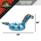 Jurassic World Pool Float, Blue Inflatable Dinosaur Inner Tube for Pool Lake Beach Summer Water Fun - Titanosaurus