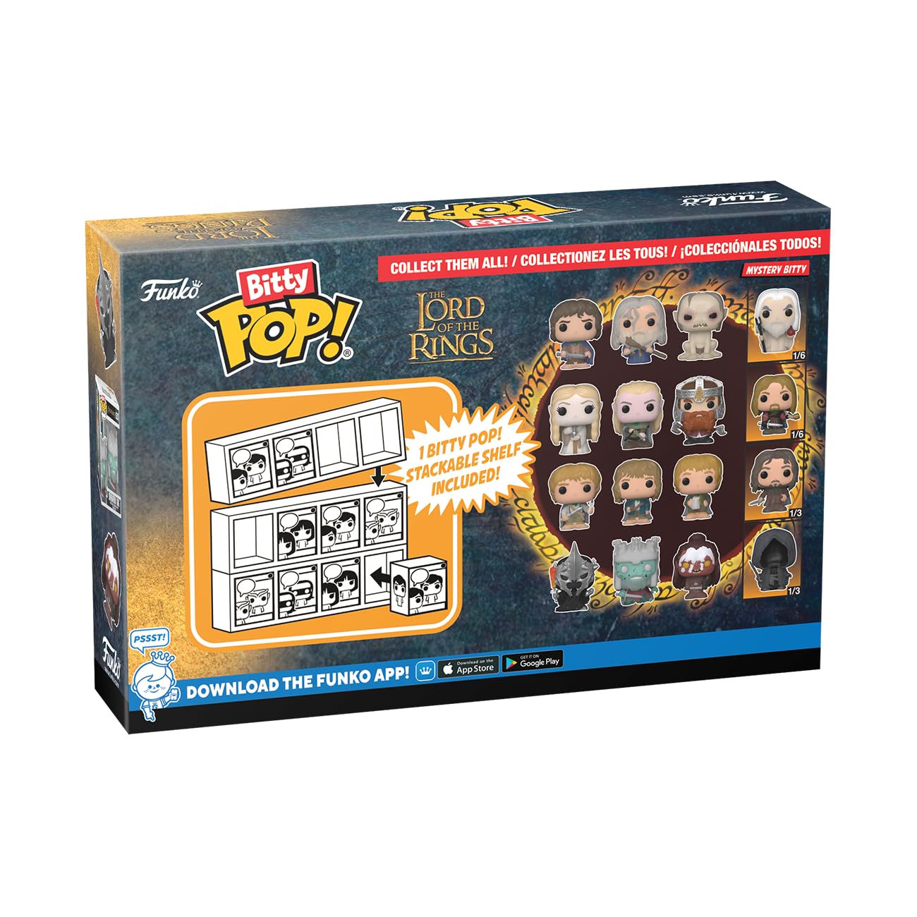 Funko Bitty POP! Lord of the Rings - Samwise, 4-Pack and A Surprise Mystery Mini Figure - 0.9 Inch (2.2 Cm) - Lord of the Rings Collectable