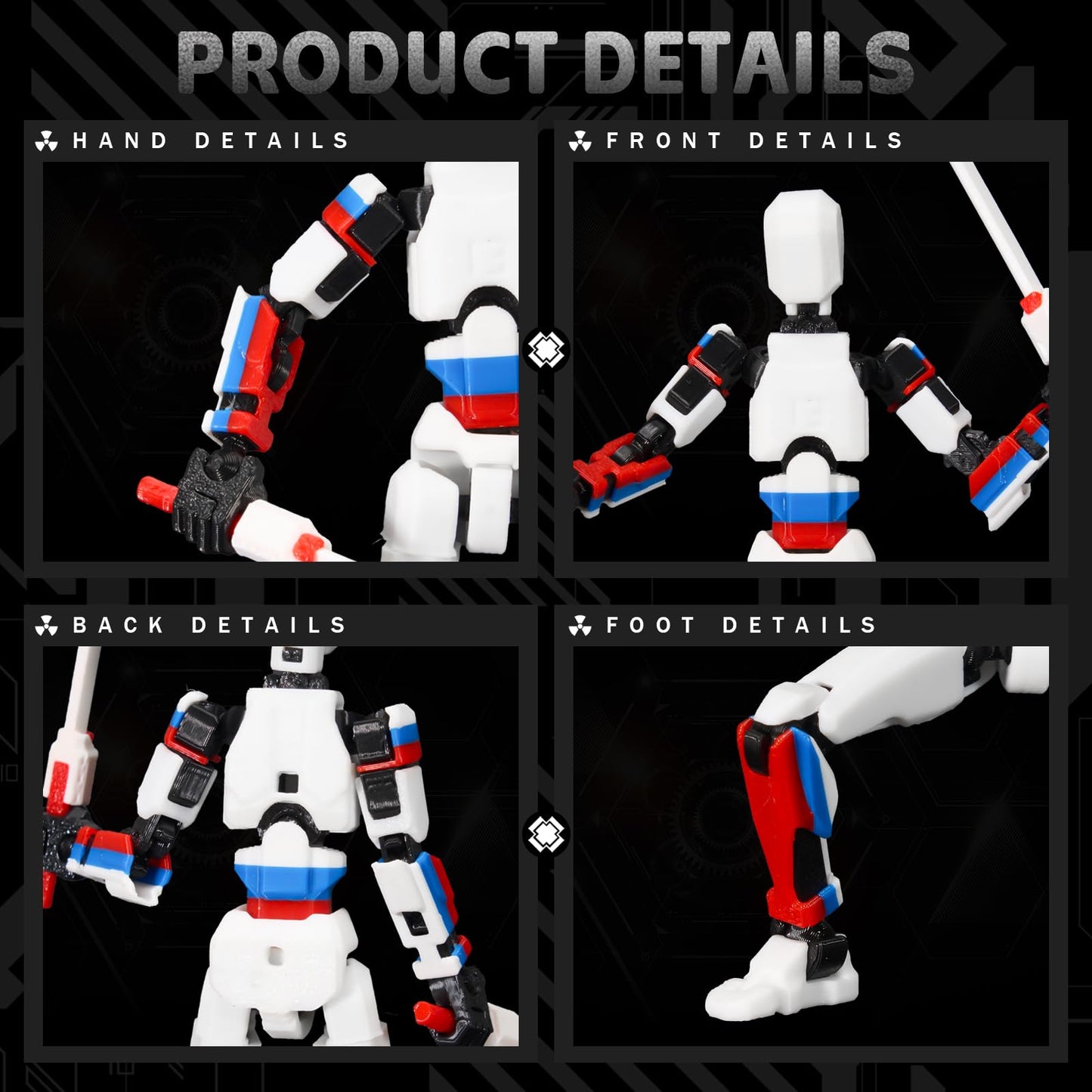Flsuntlyu T 13 Action Figure Set: 5-Pack - A Collection of Pre-Assembled, Vibrantly Multi-Colored T 13 Figures, Complete with Laser Sabers