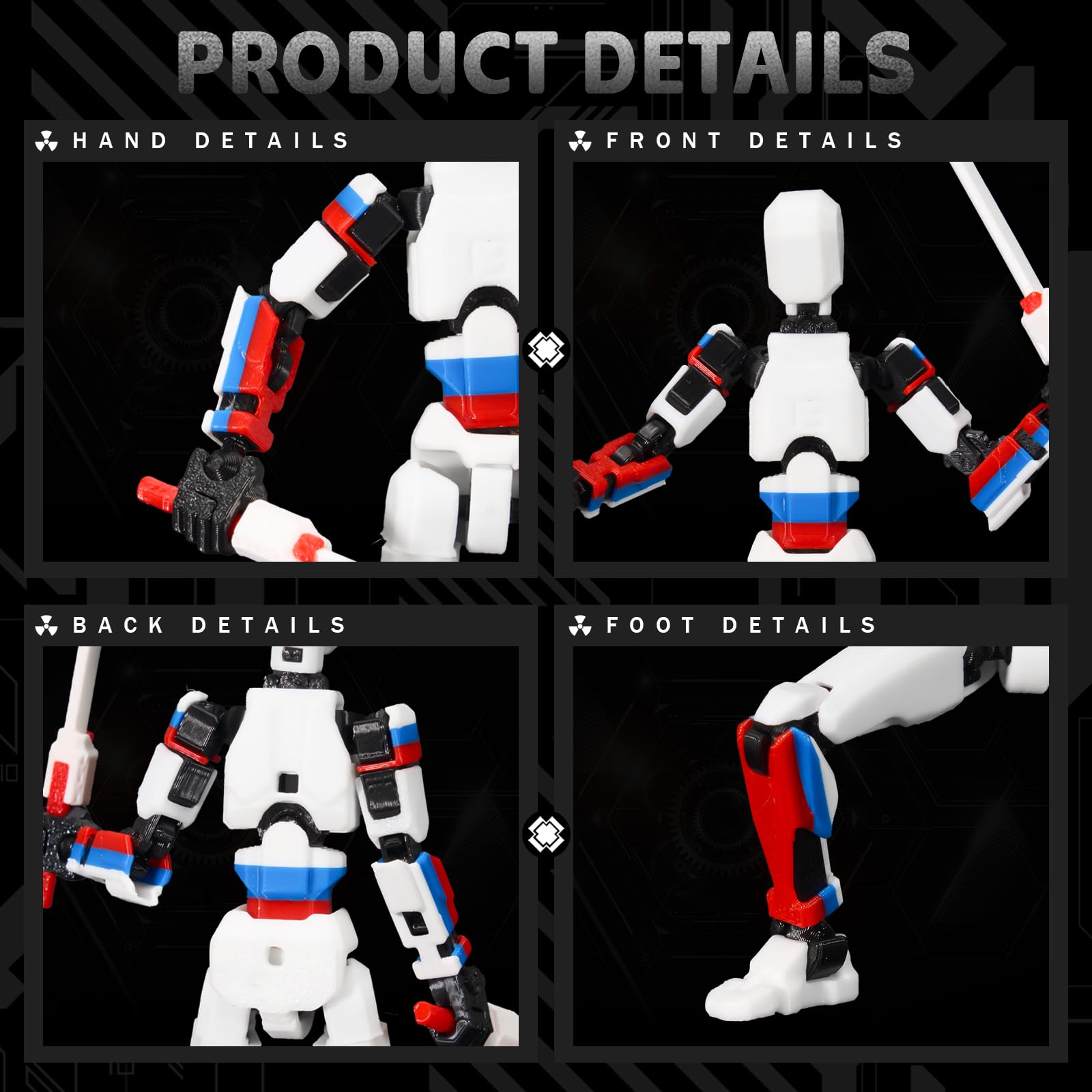 Flsuntlyu T 13 Action Figure Set: 5-Pack - A Collection of Pre-Assembled, Vibrantly Multi-Colored T 13 Figures, Complete with Laser Sabers