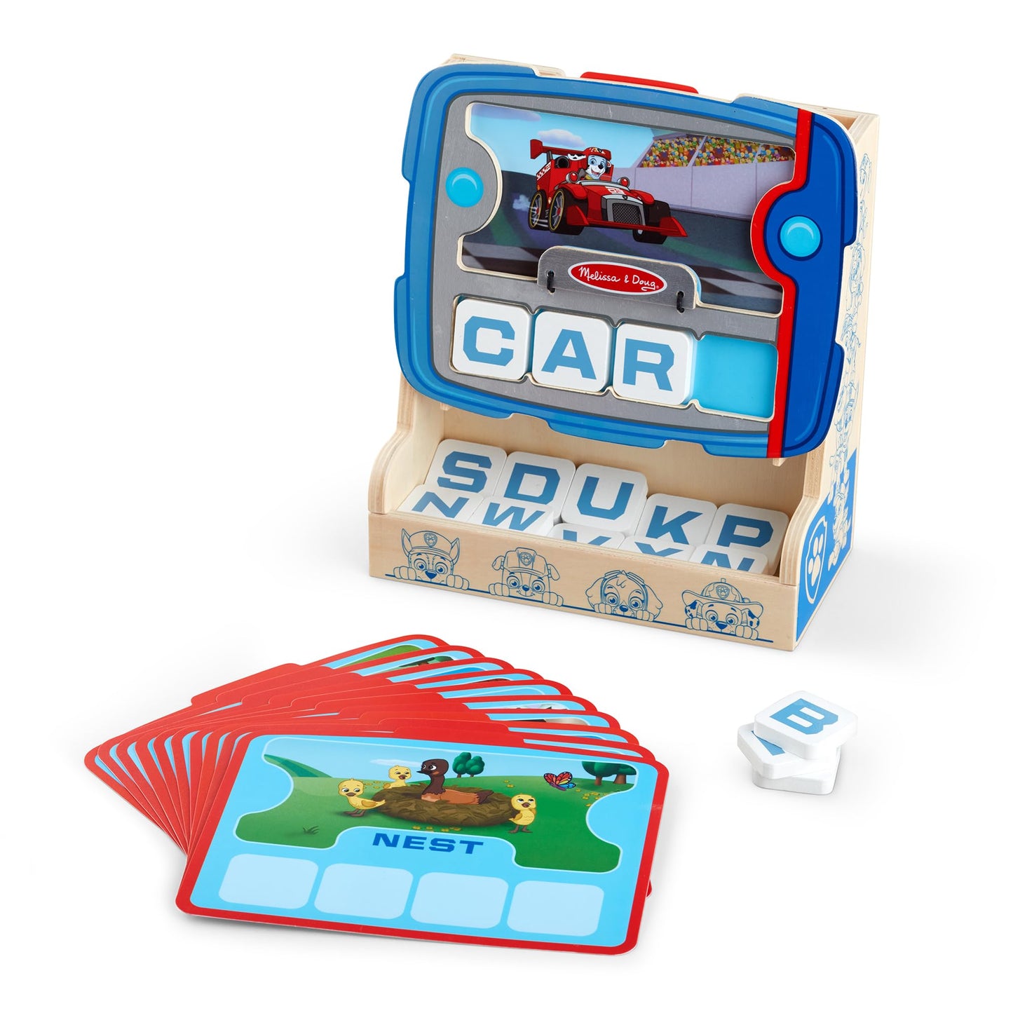 Melissa & Doug PAW Patrol Wooden See & Spell Pup Pad Game - FSC Certified