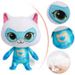 YXCTZKVX Super Cat Plush Toy - Set of 4 Soft Stuffed Animals - Sparks, Buddy, Ginny, Bitsy - Adorable Kitties Gift Set for Children(8Inch)
