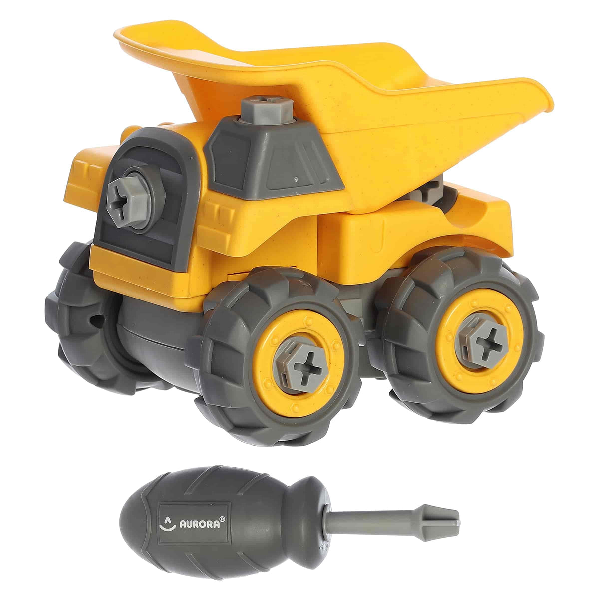 Aurora® Toys Versatile Wheatley™ Take-A-Part Dump Truck Toy - Used to Create Exciting Storylines - for Play Time, Creative Kids and Parents - Yellow