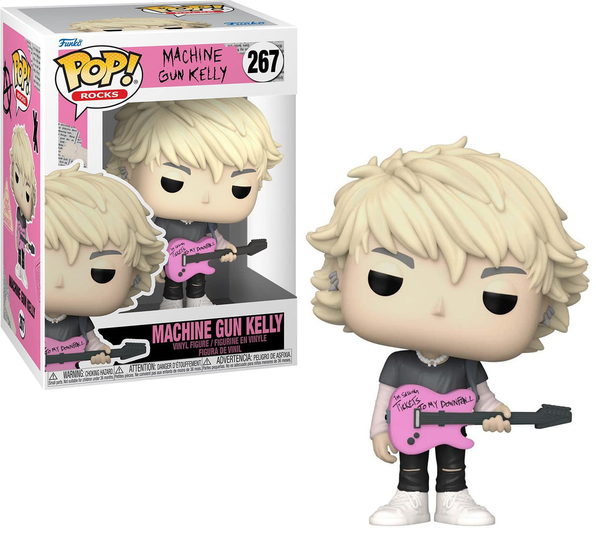 Funko Pop! Music: Machine Gun Kelly - Tickets to My Downfall, Multicolor, Vinyl Figure, 3.91-Inch Tall