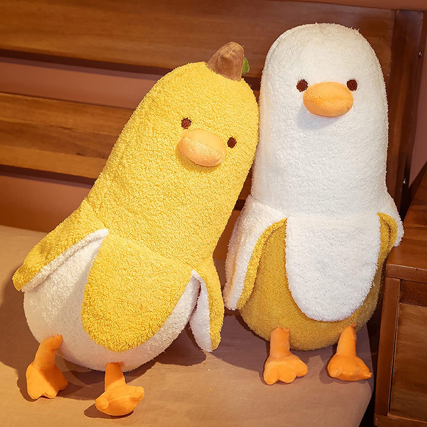 JOSON Banana Duck Plush Toy, Adorable Banana Duck Plush Animal Pillow for Boys and Girls Birthday, (Yellow 19.7")