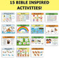 Bible Busy Book for Toddlers Ages 3 and Up - Montessori Sensory Toys Busy Board Homeschool Preschool Learning Activities - Gifts for 3 Year Old Boys