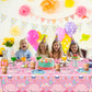 81Pcs Pink Dog Birthday Party Tableware Set Cute Dog Party Decoration Pink Cartoon Birthday Party Supplies