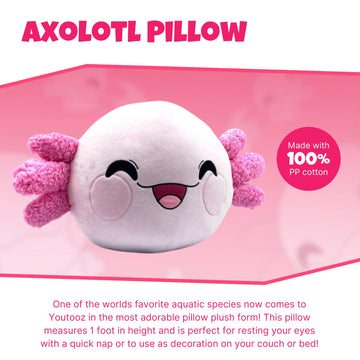 Youtooz Axolotl Pillow Plush 1FT, Collectible Soft Axolotl Original Plushie, By Youtooz Plush Collection