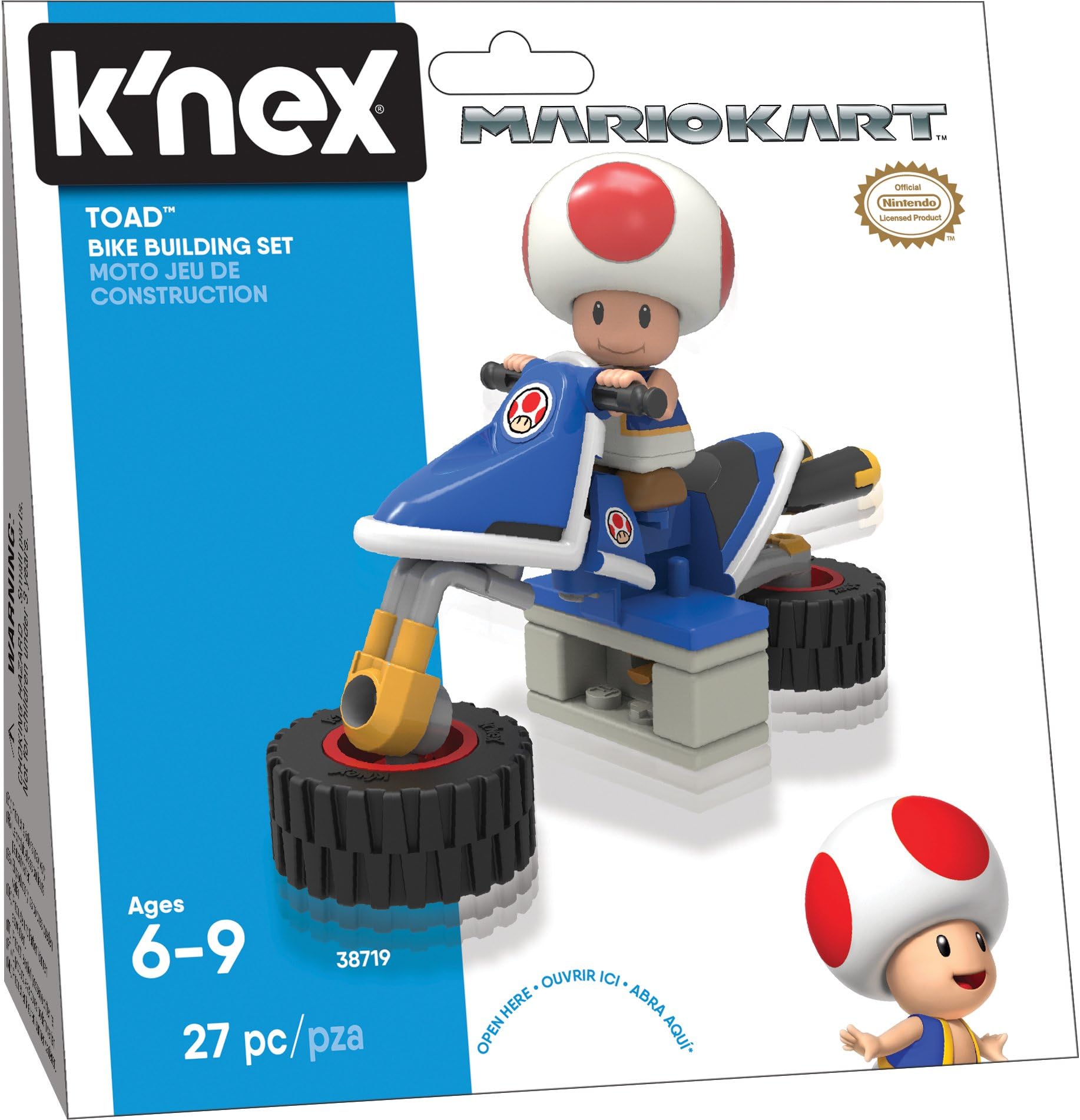 Nintendo Mario Kart Toad Bike Building Set