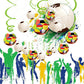 30CT Soccer Hanging Swirl for Soccer Party Supplies Theme Birthday Party Decorations