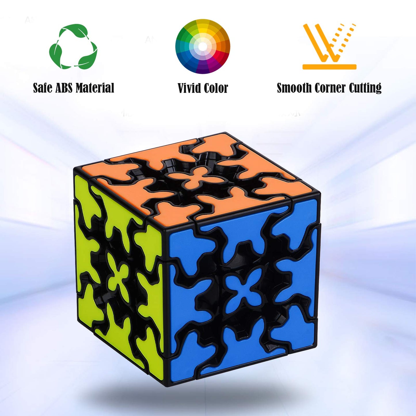 LOVK Magic Cube,Gear Cube,Speed Cube with 360-degree Rotating Three-Dimensional Gear Structure,Suitable for Brain Development Puzzle Games