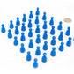 Plastic Pawns: Set of 36 Blue Color Board Game Playing Pieces