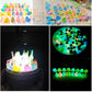 DZTIAN Glow in the Dark Mini Rubber Ducks12 Colors 35 Mini Resin Duck Garden Duck Class Activity Micro Landscape Decoration Ducklings Toy House Prank