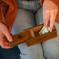 Bits and Pieces Secret Money Puzzle Box - Stash Your Cash Money Holder - Wooden Brain Teaser - Wooden Secret Hidden Compartment (Single Knob Puzzle