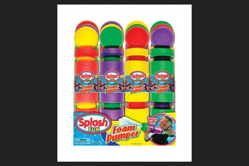 JA-RU 890 Splash Foam Pumper Water Toy, 12", Assorted Colors (Pack of 12)