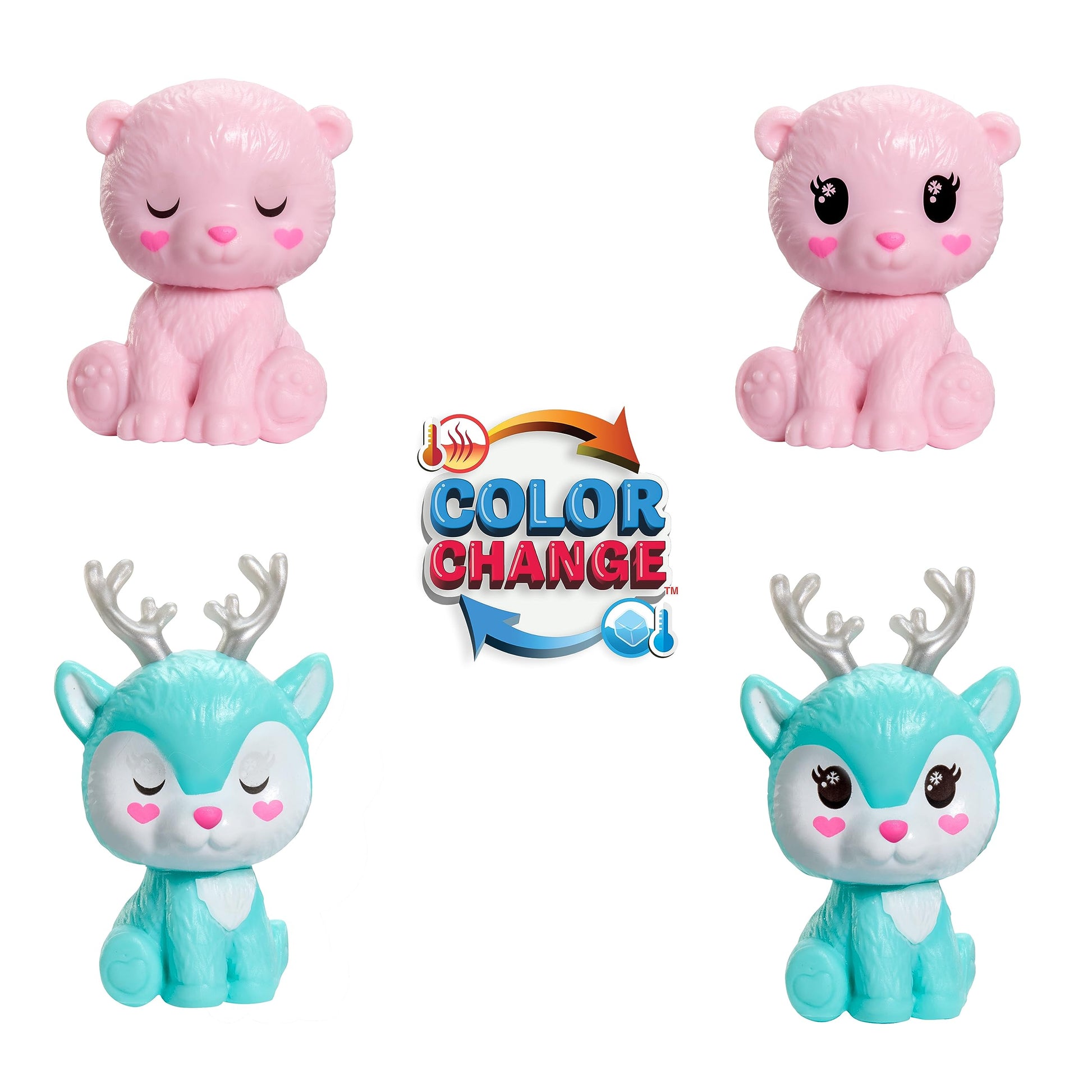 Barbie Cutie Reveal Advent Calendar & Doll, Blue & Pink Hair, 25 Surprises Include Clothes, Accessories & Color-Change Pets, Holiday Toy for Kids