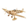 3D Wooden Puzzles DIY Spitfire Fighter Model Aircraft 1:25, Laser Cut Balsa Wood Model Airplane Kits to Build for Adults, Wooden Models Airplane