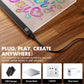 16" LED Light Up Drawing Board for Kids - Thickened Anti-Scratch Acrylic Glow Art Pad with 12 Markers - Neon Message Board & Night Light - Creative