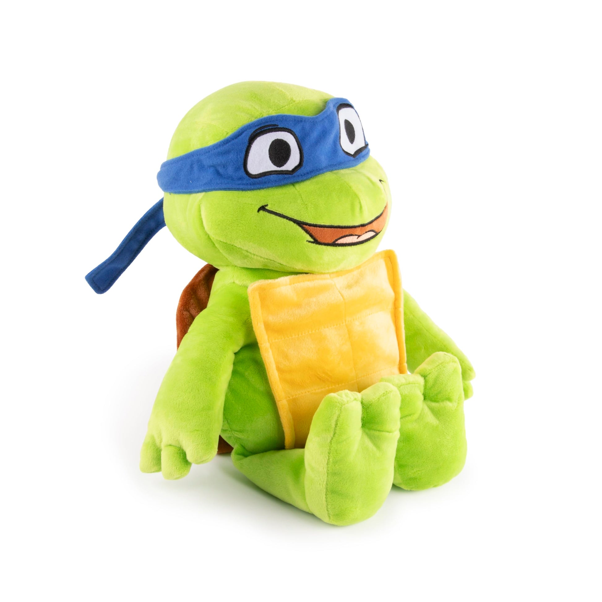 Weighted Nickelodeon Teenage Mutant Ninja Turtles Leonardo Plush Pillow Buddy - Super Soft Turtle Tots Character Pillow - Polyester Microfiber, 17