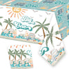 3 Pcs Surf 1st Birthday Party Supplies Boy Table Cloth 54in x 108in Surfing The Big One Tablecovers for Summer Beach Theme Boys Surfing First Birthday